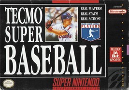 Tecmo Super Baseball - Super Nintendo Entertainment System SNES Video Game - £19.41 GBP