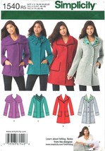 Misses&#39; JACKET 2013 Simplicity Pattern 1540 Sizes 14-16-18-20-22 UNCUT - £14.95 GBP