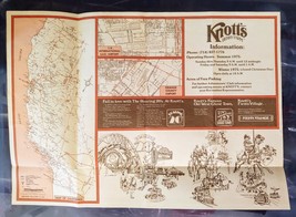 Knotts Berry Farm Southern California freeway system Vintage Map 1975  - £31.49 GBP