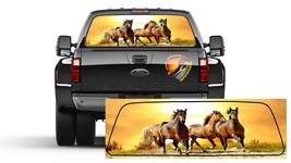 Horses Running in Sunset Rear Window Graphic Perforated Decal Vinyl Pick... - £40.40 GBP