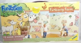 Farm Animals Wall Decals FunToSee Funberry Farm 72 Room Stickers - £30.66 GBP