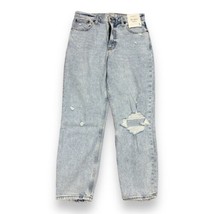 New Abercrombie &amp; Fitch The Mom High Rise Distressed Jeans Womens 28 6R ... - $34.16