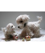 White teddy dog/Dog with a puppy toy/Plush dog puppy/Collectible teddy d... - $5,844.20 MXN