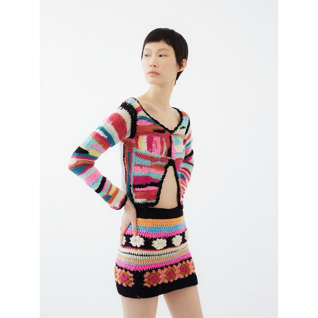 Tach Clothing Capella Crochet Top 100% Merino Wool Small NWT Item image 3