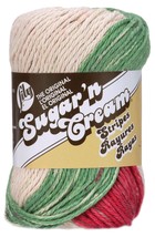 Spinrite Lily Sugar&#39;n Cream Yarn, Stripes - Holida - £13.56 GBP