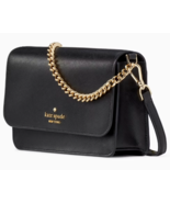 Kate Spade Madison Flap Crossbody Bag Black Leather Chain Purse KC586 NW... - £77.86 GBP
