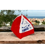 Vintage Shalom Welcome To Israel Souvenir Child Yamaka Beanie Red White ... - $531.77 MXN