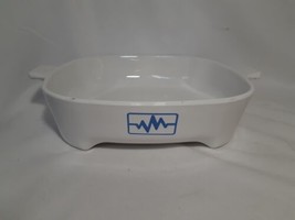 Vintage Corning Ware Blue Radio Wave Heartbeat EKG Brown N Sear Dish - £8.25 GBP