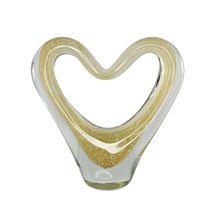 Heart Shaped Art Glass Sculpture Home Decor - £47.39 GBP