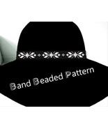 Delica Beads Hatband Loom Pattern No.24 - Black B - $5.81 CAD