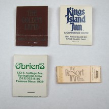 4 Vintage Matchbooks Cincinnati Ohio The Golden Lamb Kings Island Inn O&#39;Brien&#39;s - £15.79 GBP