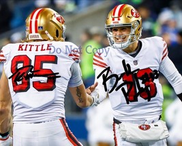 BROCK PURDY &amp; GEORGE KITTLE SIGNED PHOTO 8X10 RP AUTOGRAPHED PICTURE 49ERS - $19.99