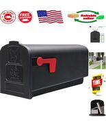 Parsons Medium Capacity Black Post Mount Mailbox - Durable &amp; Weather-Res... - $43.35 CAD