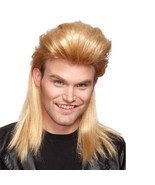 Mens Adult Halloween Wig Blonde Mullet Nightclub Costume Accessory - £15.68 GBP