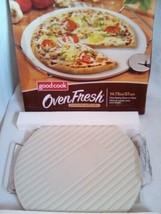 Natural Pampered Chef Pizza Baking Stone 14.75 Inch with Rack By Good Cook - $26.65