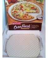 Natural Pampered Chef Pizza Baking Stone 14.75 Inch with Rack By Good Cook - $26.65