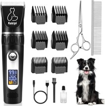 Dog Grooming Kit with LCD Display, Low Noise Dog Clippers - $32.31