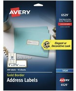 Avery 1 x 2-5/8 Inkjet Metallic Gold Border 150 Address Labels 5 Sheets ... - $167.05 MXN