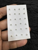 Wholesale Lot 24 Pic Simulated Diamond Piercing Wire Ring Silver Earrings - $26.99