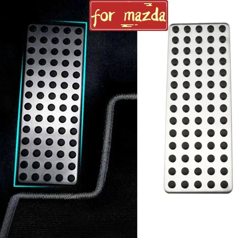 Auto Stainless Steel Car Foot Rest Plate Footrest Pedal Cover for Mazda ... - $7.93