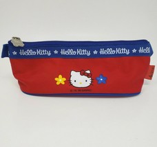 VINTAGE 1996 SANRIO HELLO KITTY RED ZIPPERED STORAGE CASE PENCIL / TRAVE... - £26.57 GBP
