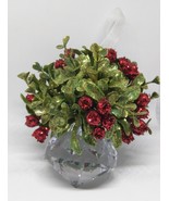 GANZ Crystal Kissing Ball Ornament With Red Berries And Mistletoe Xmas S... - £17.89 GBP