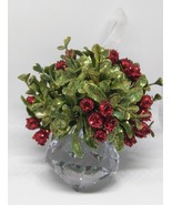 GANZ Crystal Kissing Ball Ornament With Red Berries And Mistletoe Xmas S... - $22.91