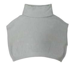 FREE PEOPLE Womens Top Minimalistic Turtleneck Sleeveless Light Blue Size XS - £44.48 GBP