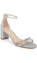 Jewel Badgley Mischka Women Joanne Silver Heels - $51.41