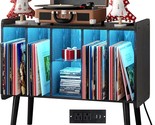 Led Record Player Stand, Mid-Century Modern Record Player Table, Turntab... - $129.95
