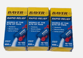 90 Ct READ Bayer Rapid Relief Powder Packs Dissolvable Pain Relief Raspb... - $16.82