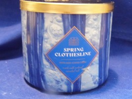 SPRING CLOTHESLINE Bath &amp; Body Works 3 Wick Candle   14.5OZ   Brand New - £20.38 GBP