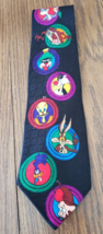 Loony Tunes Mania 90&#39;s Character Black 4 Inch Wide Necktie - £4.63 GBP