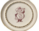 VTG 9” First Federal Savings &amp; Loan Cowboy Hard Working Dollar Ceramic A... - $19.70