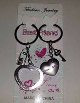 2pcs Pair Couple Keychains Heart Key Lock I Love You Forever USA Shipper Fast #7 - £6.42 GBP