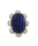 Unique Diamond Lapis Lazuli Ring in Gold  - $5,700.00