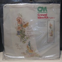 Vtg Hallmark Columbia Minerva Floral Bouquet Calendar Crewel Idea Kit  NIB - £13.19 GBP