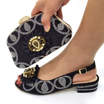 Italian Design New Arrival Nigerian fashion Ladies Shoes and Bag Set With Colorf - £79.42 GBP