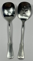 Oneida Community Patrick Henry Jelly &amp; Sugar Spoon Stainless Steel 6&quot; - Lot of 2 - £14.92 GBP