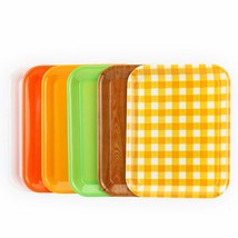 Unbreakable A5 Melamine Serving Trays Fast Food Tray 6pcs Set Cafeteria ... - $29.39+