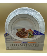 New Hefty ElegantWare White Plates 50 Pack RV Camping Dinnerware - £18.67 GBP