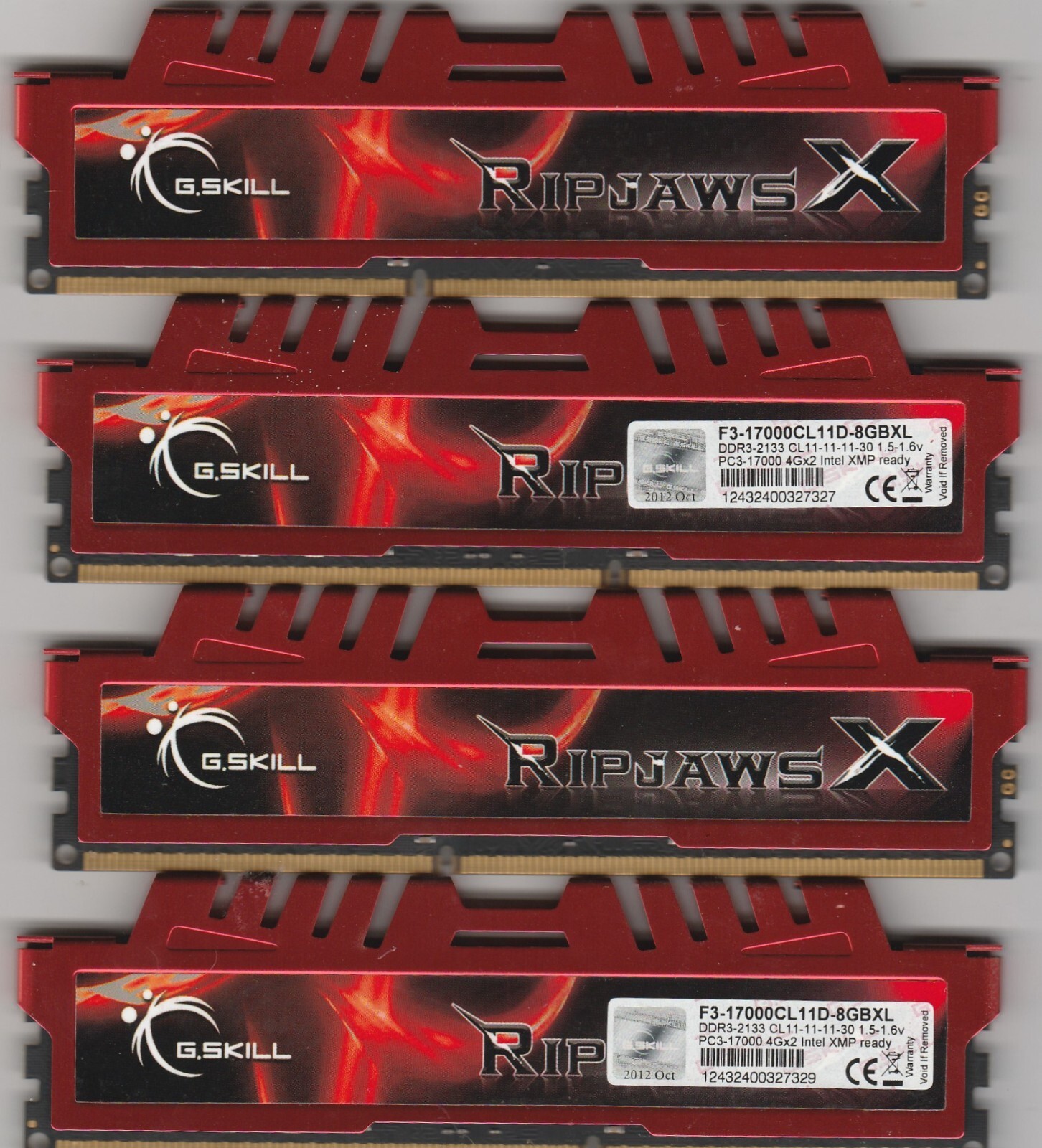 G.SKILL Ripjaws X Series 8GB (2 x 4GB) Desktop Memory ~ Lot of 4 Item image 2