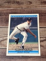 1992 Gregg Olson Autographed Donruss card #110 Baltimore Orioles - £1.56 GBP