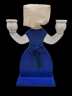 Vintage Butticki Sweden Wood Girl Candle Holder Scandinavian Folk Art 10" MCM Item image 3