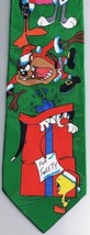 Looney Tunes Mania Necktie Christmas Bugs Tasmanian Devil Sylvester Tweety - £11.89 GBP