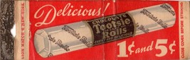 Vintage Matchbook Cover Tootsie Roll penny Candy 1930s Full Length graphic art - £6.32 GBP