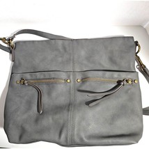 Sonoma Womens Handbag  Shoulder Or Crossbody Grey Faux Leather Magnetic Closure - £17.67 GBP