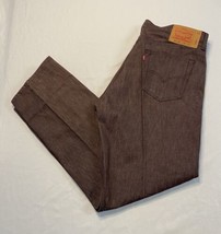 Levi’s 501xx Jeans Brown Mens 38x32 100% Cotton Straight Leg - £21.42 GBP