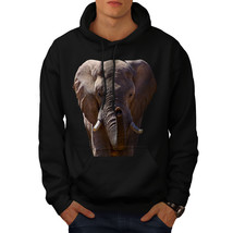 Wellcoda Elephant Safari Animal Mens Hoodie, Animal Casual Hooded Sweatshirt - £25.95 GBP+