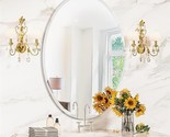 24&quot;X36&quot; Frameless Oval Wall Mirror for Bathroom/Vanity, Beveled Edge, Si... - $65.44